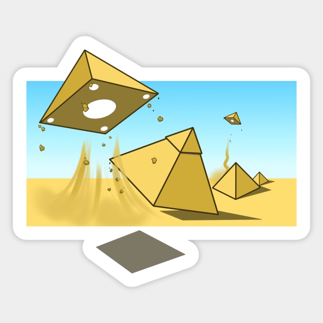 Pyramid UFO Sticker by Epyonator